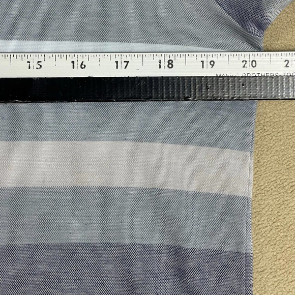Travis Mathew Mens M Polo Golf Shirt Multicolor Striped Slim Fit Lightweight - Picture 8 of 12